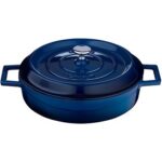 LAVA METAL Litinový hrnec nízký kulatý 32 cm – modrý