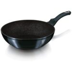 BERLINGERHAUS Wok s mramorovým povrchem 28 cm Metallic Line Aquamarine Edition