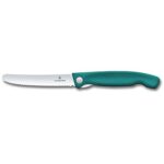 Victorinox Skládací svačinový nůž Swiss Classic, vlnkované ostří zelený