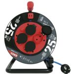 EMOS Počasí odolný kabel na bubnu 25 m, 4 zásuvky, modrý, silikon, 230 V, 1,5 mm2 SCHUKO