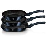 Berlingerhaus Pánev s mramorovým povrchem, 3 ks, Aquamarine Metallic Line