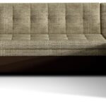 Sedačka BISTAR 03 ve tvaru U, hnědá látka/tmavě hnědá ekokůže