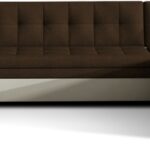 Sedačka BISTAR 06 ve tvaru U, hnědá látka/béžová ekokůže