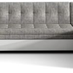 Sedačka BISTAR 10 ve tvaru U, šedá látka/bílá ekokůže