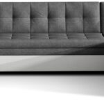 Sedačka BISTAR 12 ve tvaru U, tmavě šedá látka/bílá ekokůže