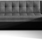 Sedačka BISTAR 02 ve tvaru U, tmavě šedá látka/černá ekokůže