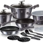 BERLINGERHAUS Sada nádobí s mramorovým povrchem 18 ks Carbon PRO Line BH-6887