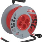 EMOS PVC kabel na bubnu s vypínačem – 4 zásuvky, 25m, 1,5mm2