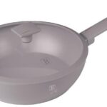 BERLINGERHAUS Wok pánev s titanovým povrchem a poklicí 30 cm Taupe Collection