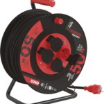 EMOS Gumový prodlužovací kabel na bubnu – 4 zásuvky, 50m, 2,5mm2