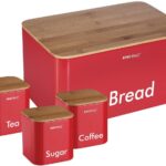 Ocelový košík na chléb + 3 nádoby Kinghoff Kh-1085