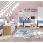 Dětský pokoj LEPON 1, dub artisan/bílá/modrá