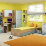 Dětský pokoj NELLORE II, dub sonoma/světle modrá/modrá