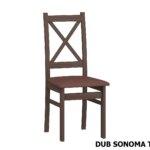 Jídelní židle BLITAR, potah hnědá ekokůže, dub sonoma tmavý