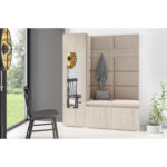 Předsíňová stěna AMI 14 – se zrcadlem Dub sonoma Světle béžová