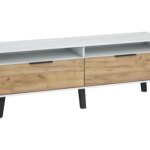 Televizní stolek OSMAK 2D, craft bílý/craft zlatý