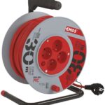 EMOS PVC prodlužovací kabel na bubnu – 4 zásuvky, 30m, 1mm2