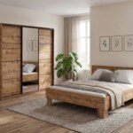 Ložnice NEJBY BARNABA PREMIUM 200 s postelí 160×200 cm s vyšším čelem, dub wotan
